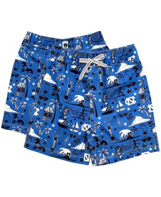 Wes & Willy - Big Boys and Girls Carolina Blue North Carolina Tar Heels Luau Swim Trunks