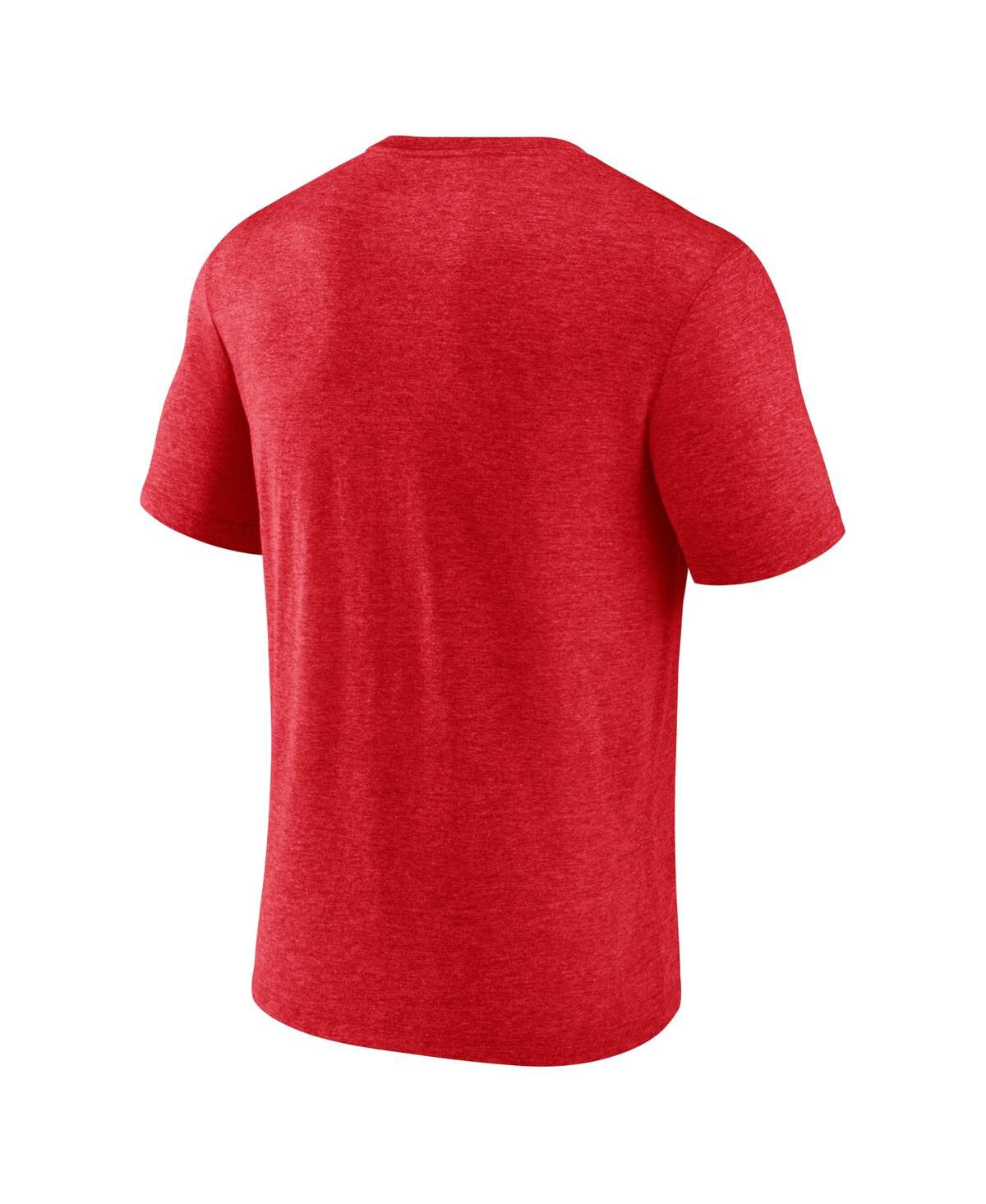Fanatics Men's Heather Red Team Usa Bold Stripes T-shirt In Red
