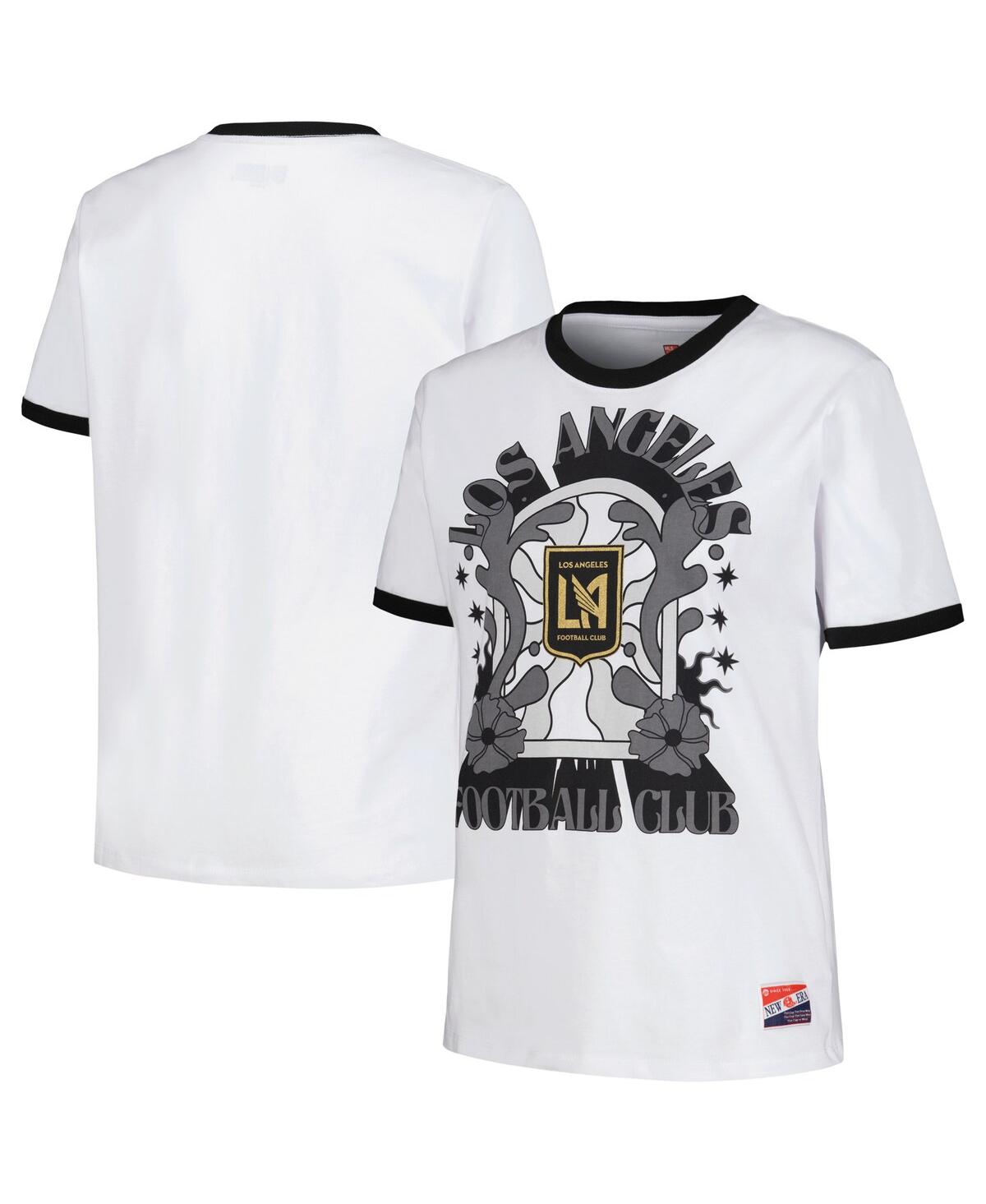 Women's by New Era White Lafc Throwback Ringer T-Shirt - White