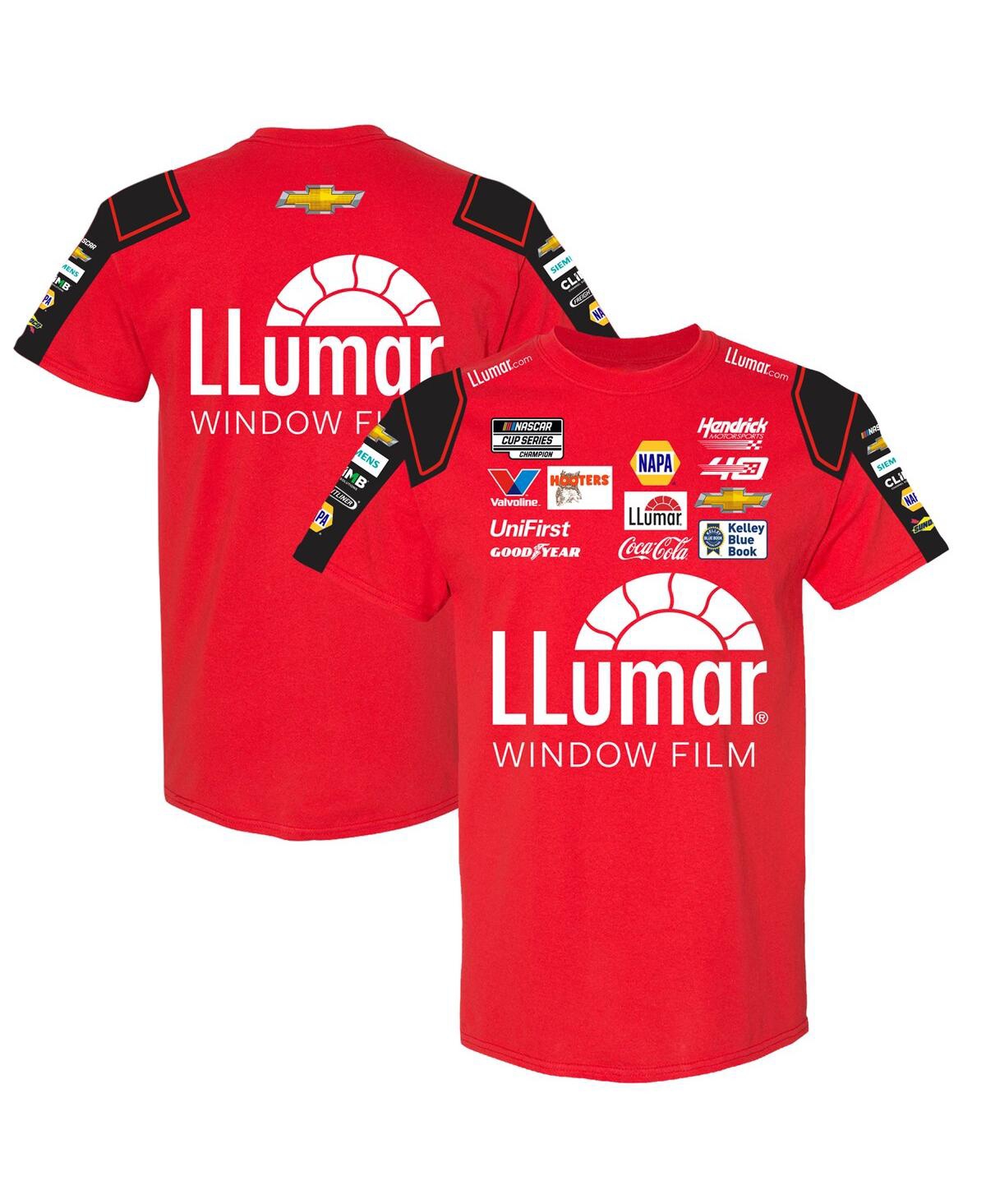Men's Red/Black Chase Elliott Lumar Uniform T-Shirt - Red, Black