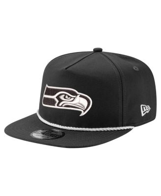 New Era - Men's Black Seattle Seahawks B-Dub Golfer Snapback Hat