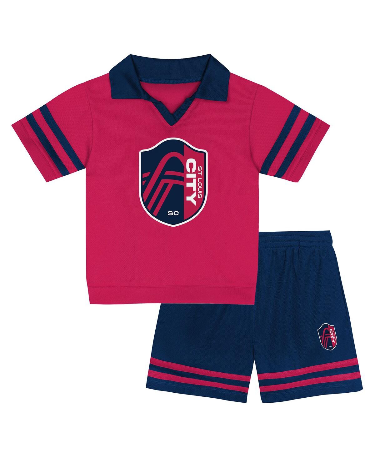Outerstuff Toddler 2-piece Orange Fc Cincinnati Charming Dude Top And Short Set In Pink