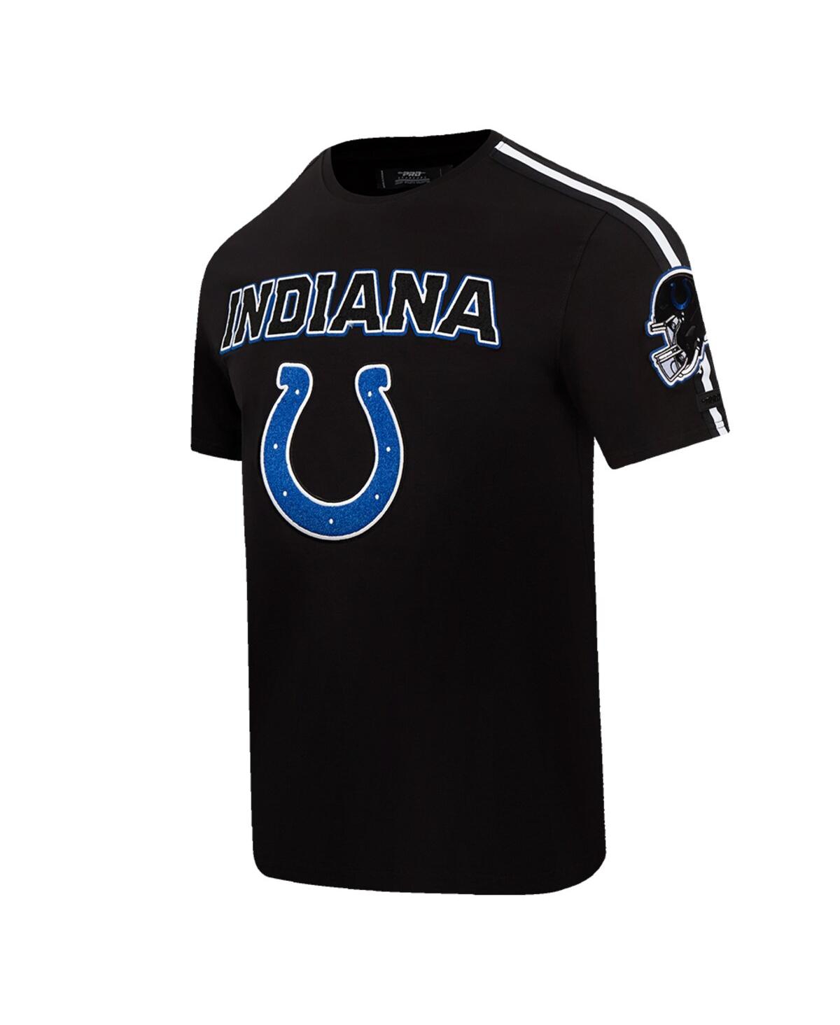 Pro Standard Men's And Women's Black Indianapolis Colts Indiana Nights Colts Shoulder Stripe T-shirt In Black