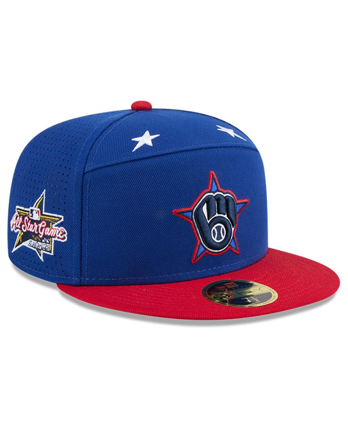 Men's Blue/Red Milwaukee Brewers 2025 Mlb All-Star Game Workout Side Patch 59FIFTY Fitted Hat - Blue, Red
