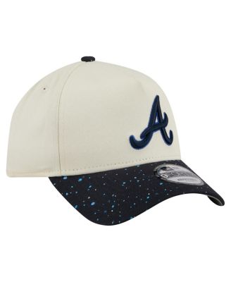 Men's Cream Atlanta Braves Speckle A-Frame 9FORTY Adjustable Hat