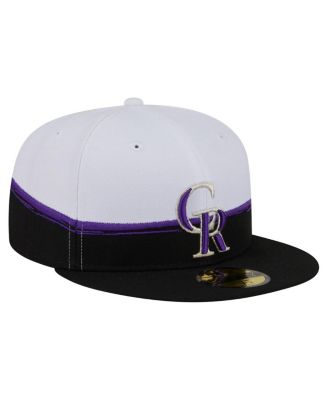 Men's Black/White Colorado Rockies Paint Stroke 59FIFTY&nbsp;Fitted Hat