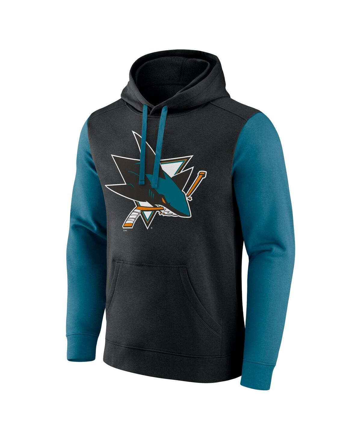 Fanatics Men's Black San Jose Sharks Team Pullover Hoodie In Black