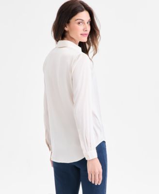 Women's Collared Long Sleeve Top