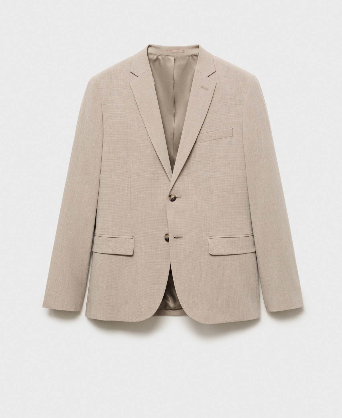 Mango Slim Fit Suit Jacket In Neutral