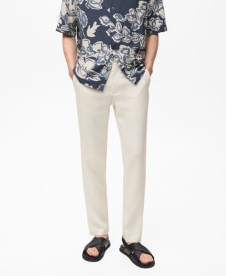 Men's Slim-Fit Linen Pants