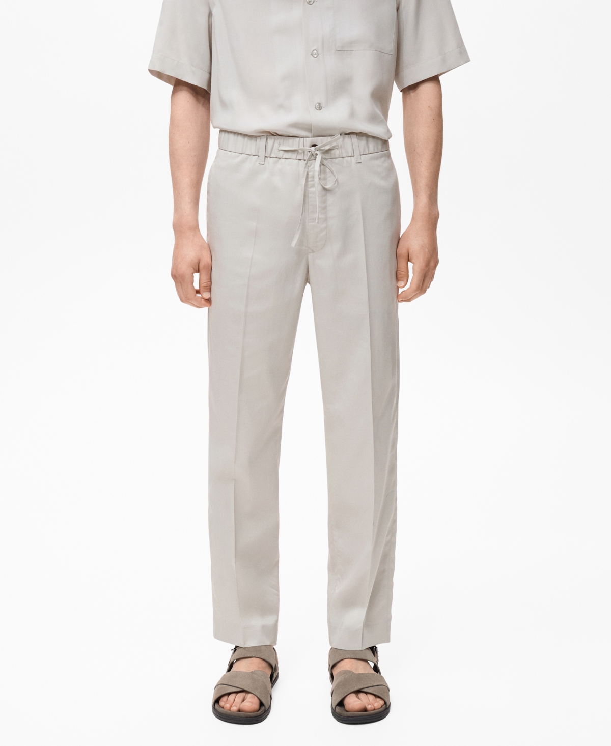 Men's Lyocell Cotton Jogger Pants - Ice Grey