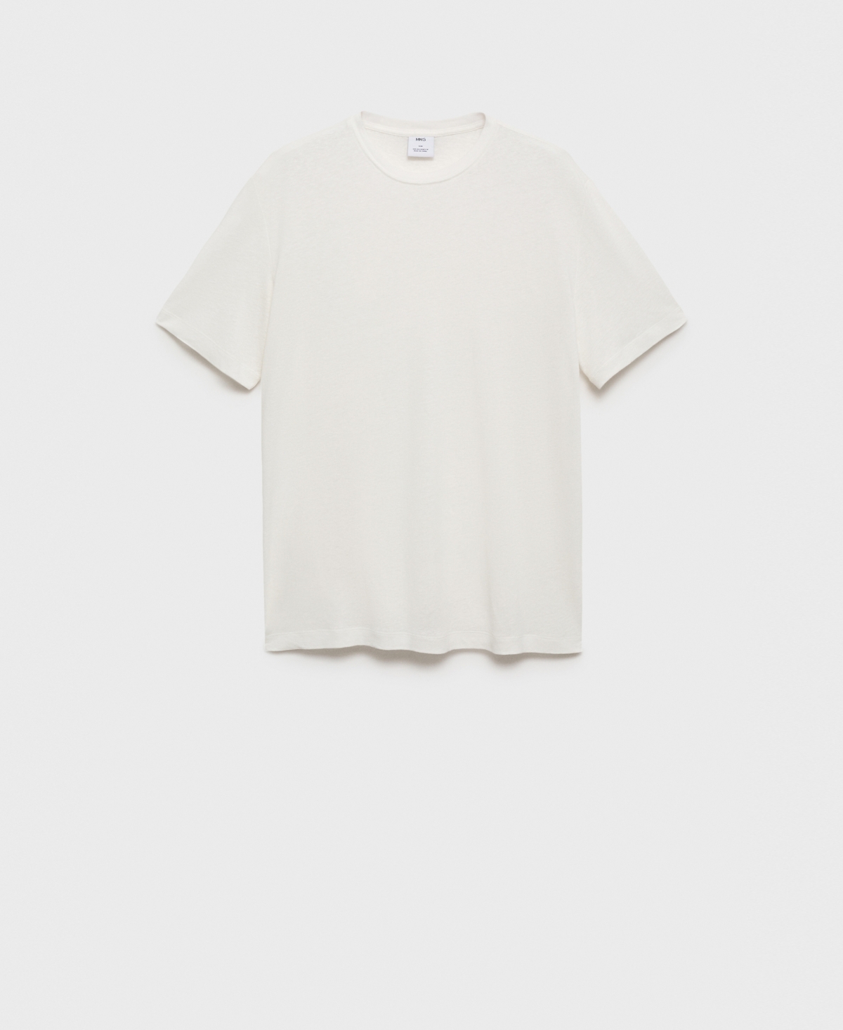 Mango Regular Fit Cotton T-shirt In White