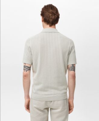 Men's Openwork Detail Cotton Shirt