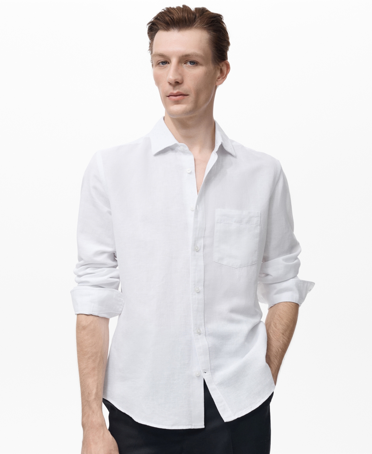 Mango Regular Fit Oxford Button-down Shirt In White