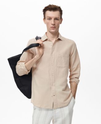 MANGO - Men's Pocket Linen Shirt