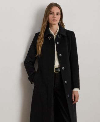 Women's Belted Single-Breasted Wool Coat