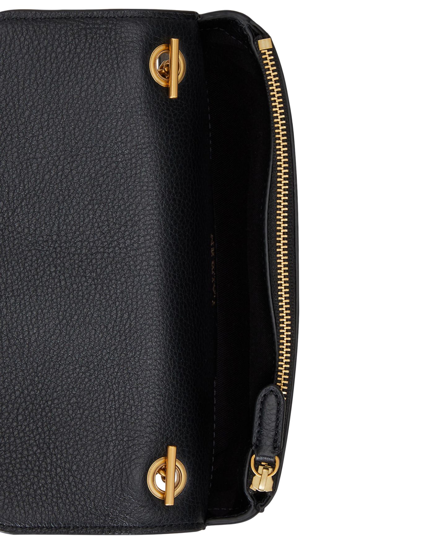 Женский кошелёк Lauren Ralph Lauren Bradley Small Pebbled Leather Crossbody Wallet, цвет: Чёрный — фото 4