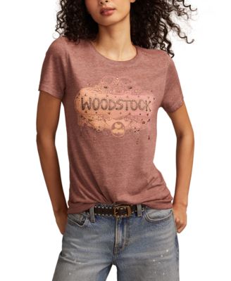 Lucky Brand - Women's Ornate Woodstock Classic Crewneck T-Shirt