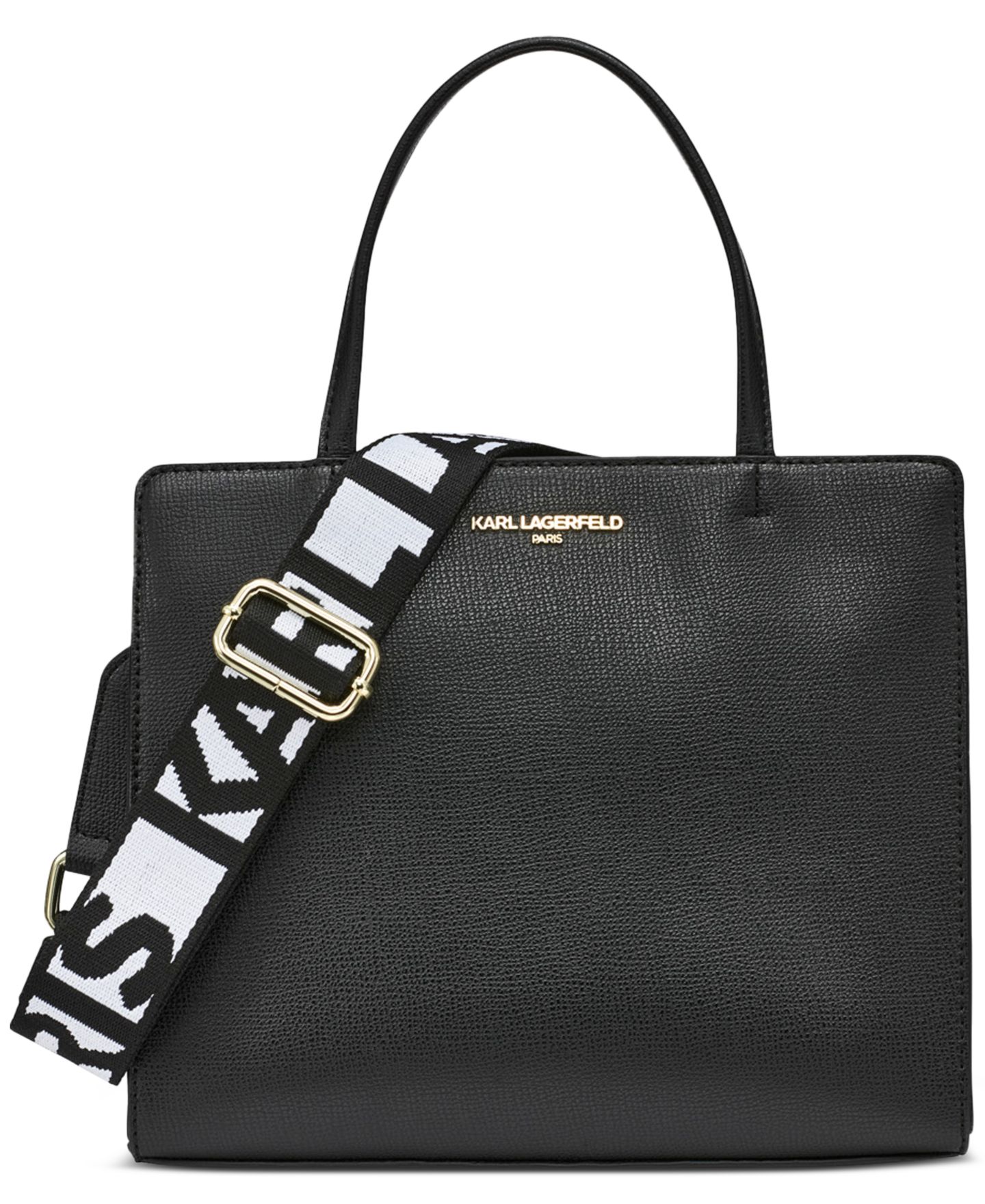 Женская сумка KARL LAGERFELD PARIS Maybelle Small Satchel, цвет: Чёрный / Золотой — фото 1