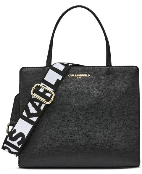 Женская сумка KARL LAGERFELD PARIS Maybelle Small Satchel, цвет: Чёрный / Золотой