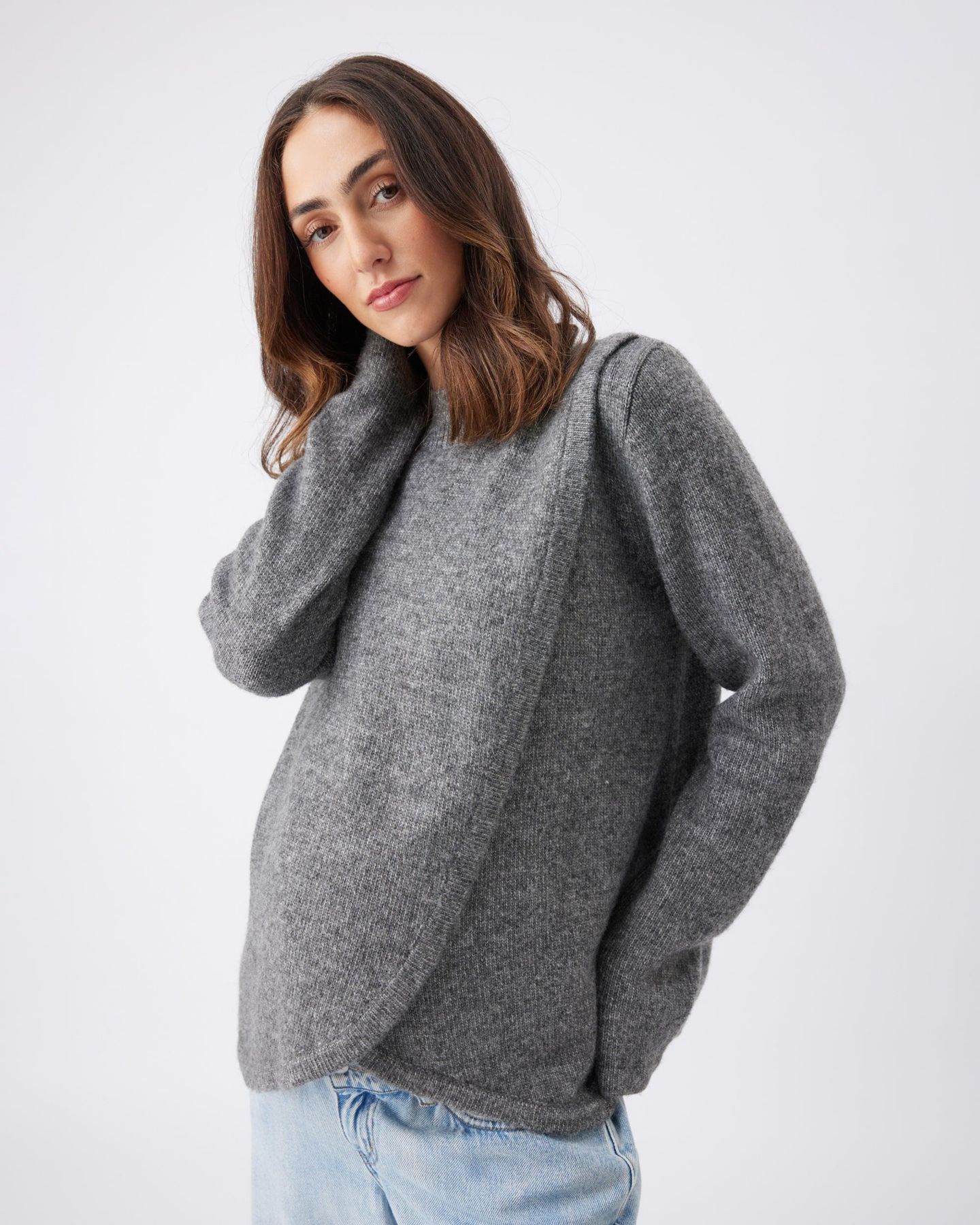 Джемпер для кормящих Ripe Maternity Addison для беременных, цвет: Угольный — фото 3