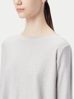 Women's Boatneck Cotton Silk Cashmere Blend Sweater
