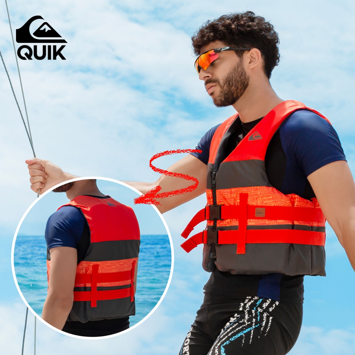 Quiksilver Uscg Approved Adult Life Vest
