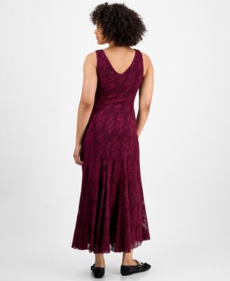 Women's Lace Godet-Hem Maxi Dress, Macy's Exclusive