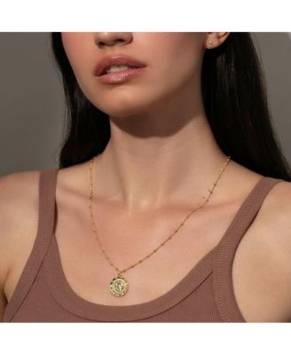 14k Gold-Plated Atocha Pendant Necklace, 19" + 3" extender