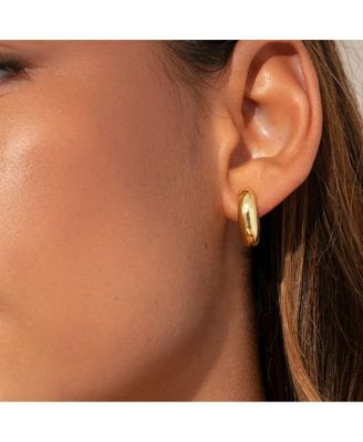 14K Gold-Plated Attitude Hoop Earrings