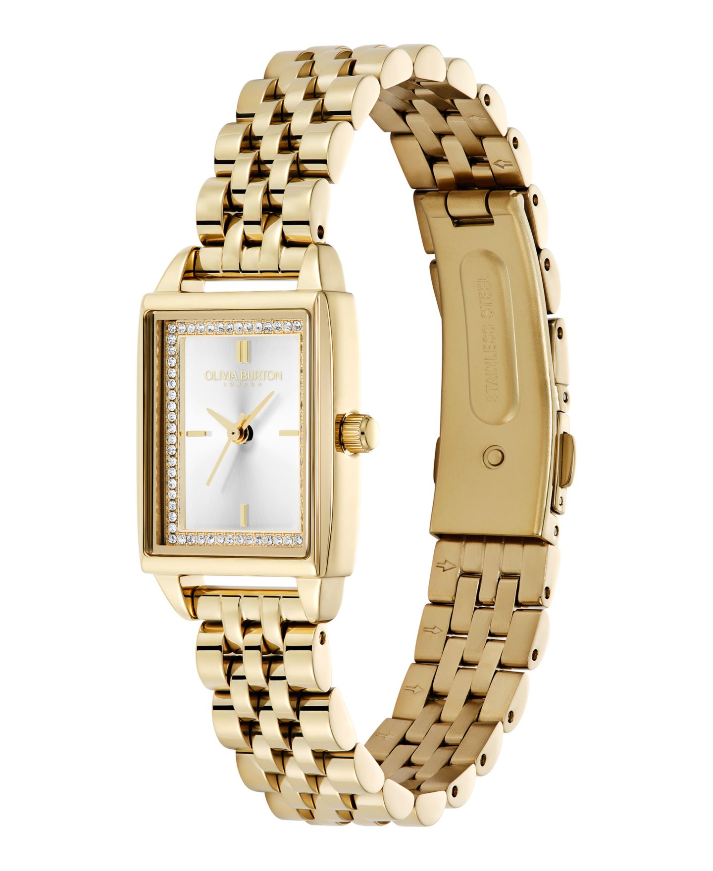 Женские часы Olivia Burton Quartz Gold-Tone Stainless Steel Bracelet Watch 25.5mm x 20.5mm — фото 2