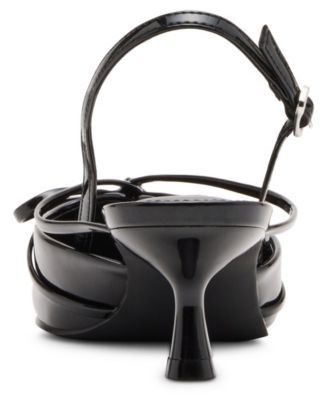 Women's Vixen Bow Slingback Kitten Heel Pumps