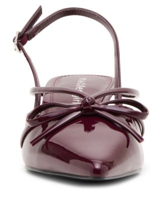 Women's Vixen Bow Slingback Kitten Heel Pumps