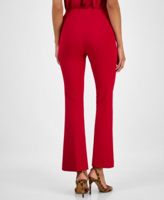 Women's Crepe High-Rise Flared-Leg Pants, Macy's Exclusive