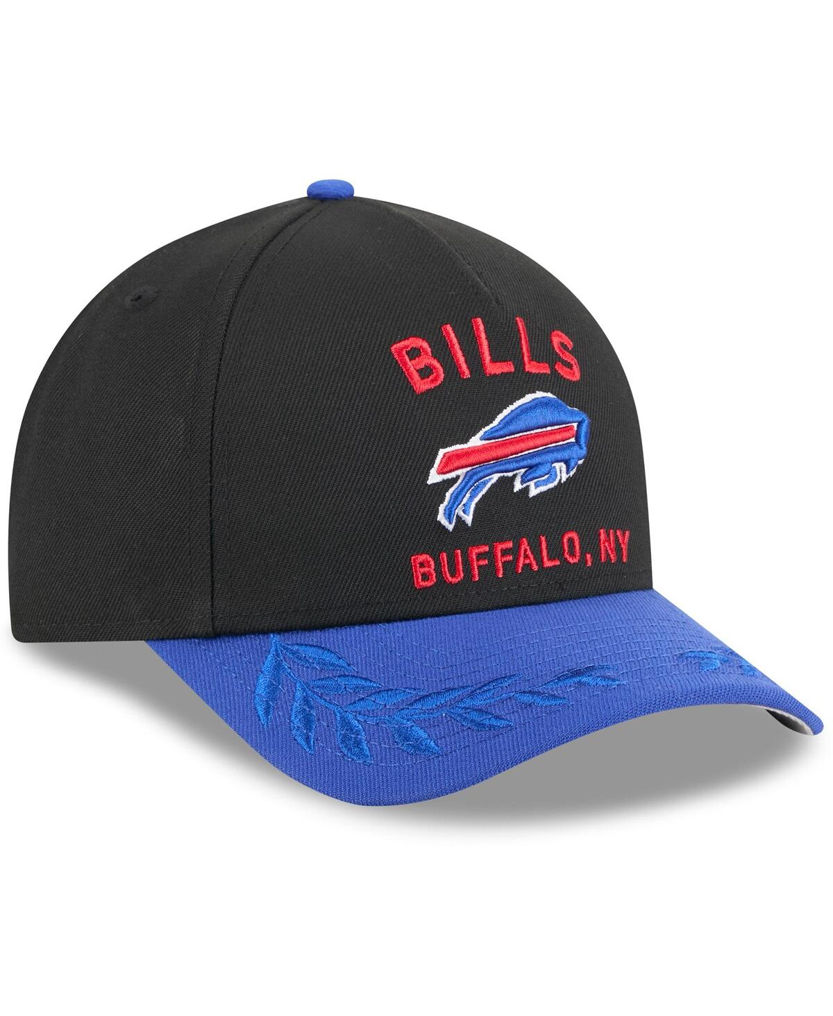 New Era Big Boys And Girls Black/royal Buffalo Bills 2025 Nfl Draft 9forty A-frame M-crown Adjustable Hat In Blue