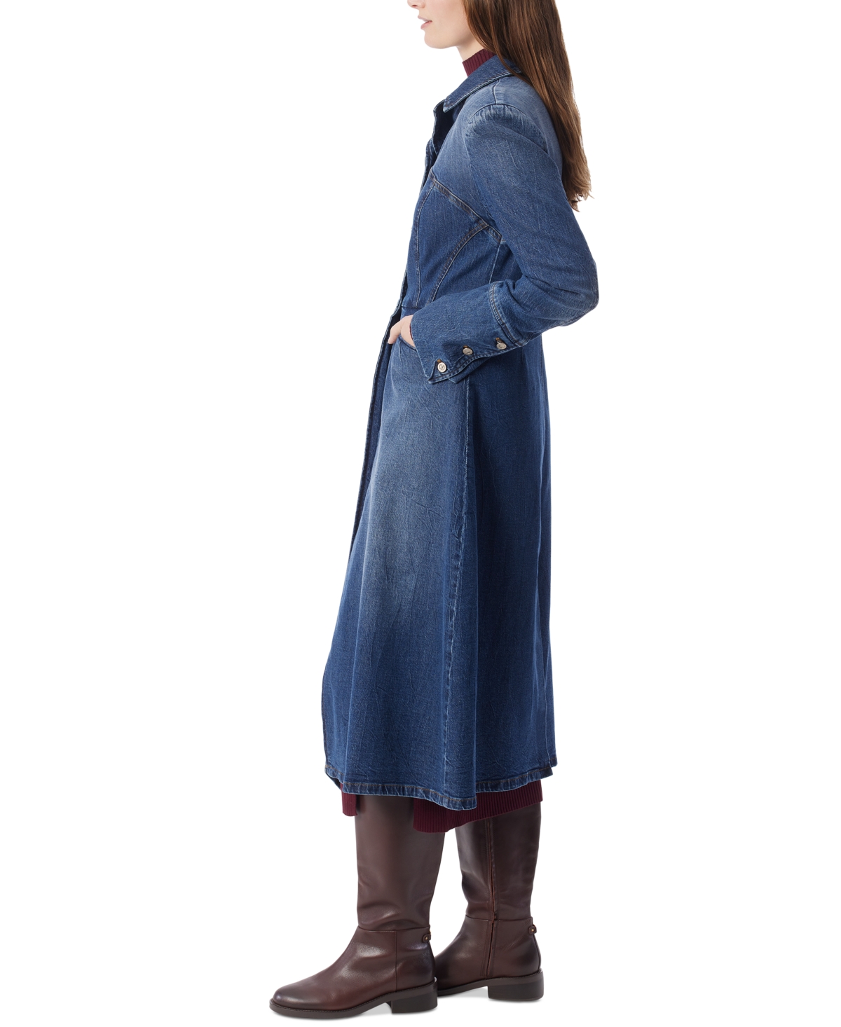 Dee Ocleppo Women's Madelyn Long Denim Jacket In Blue