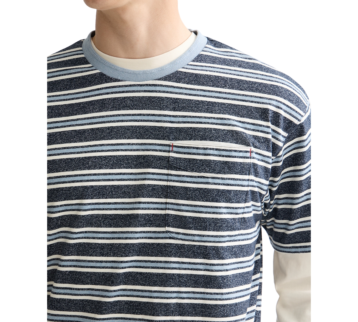 Scotch & Soda Men's Relaxed Fit Short Sleeve Striped Yarn-dyed Crewneck T-shirt In Brown