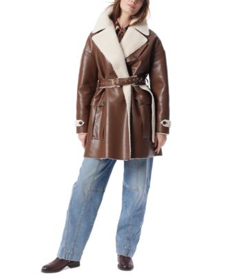 DEE OCLEPPO - Women's Irene Faux-Shearling Belted Coat