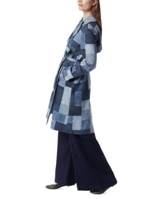 DO by Women's Cassie Patchwork Tie-Belt Trench Coat