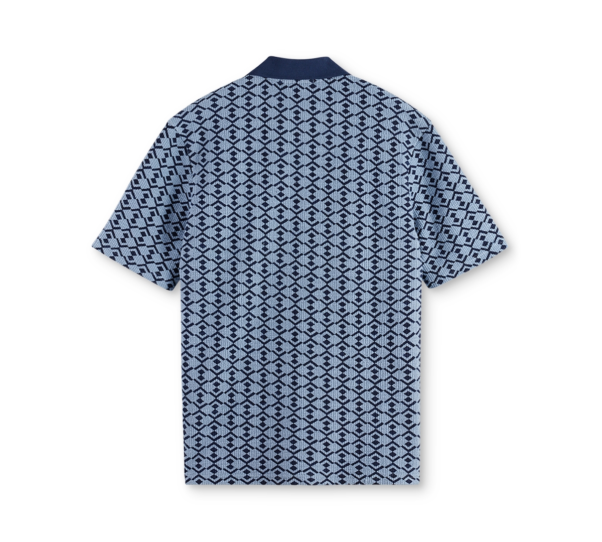 Scotch & Soda Men's Relaxed Fit Short Sleeve Geo Print Polo Shirt In Multi