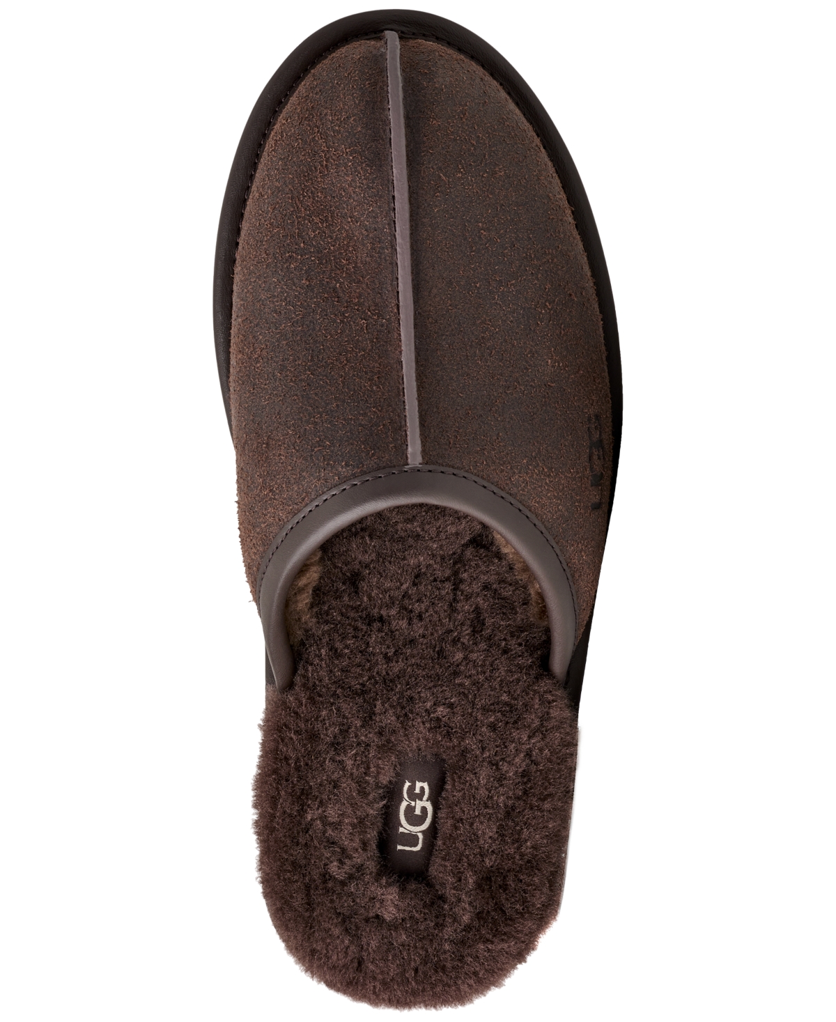 Ugg Men's Scuff Leather Distressed House Slipper In Brown