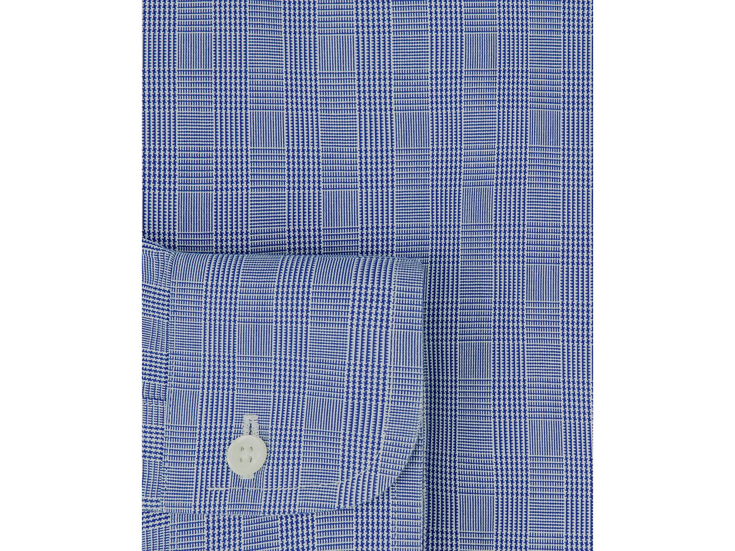Мужская рубашка Brooks Brothers Regular-Fit Spread Collar Glen Plaid Dress Shirt, цвет: Яркий синий — фото 3