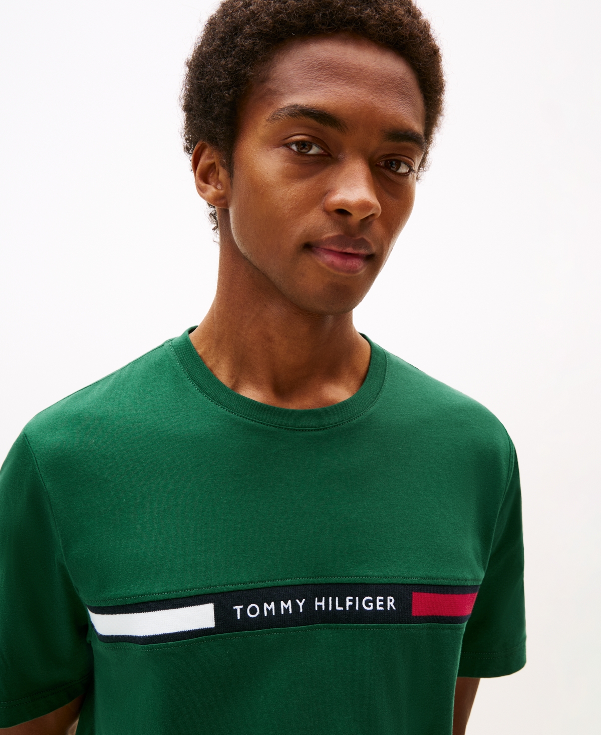 Tommy Hilfiger Men's Chest Insert Logo Short Sleeve T-shirt In Green