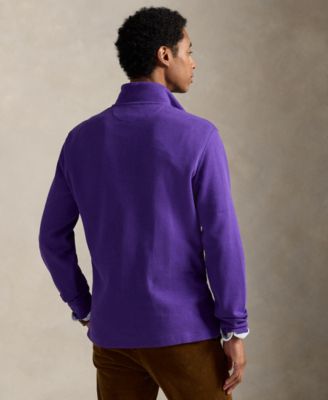 Men's Estate-Rib Cotton Quarter-Zip Pullover