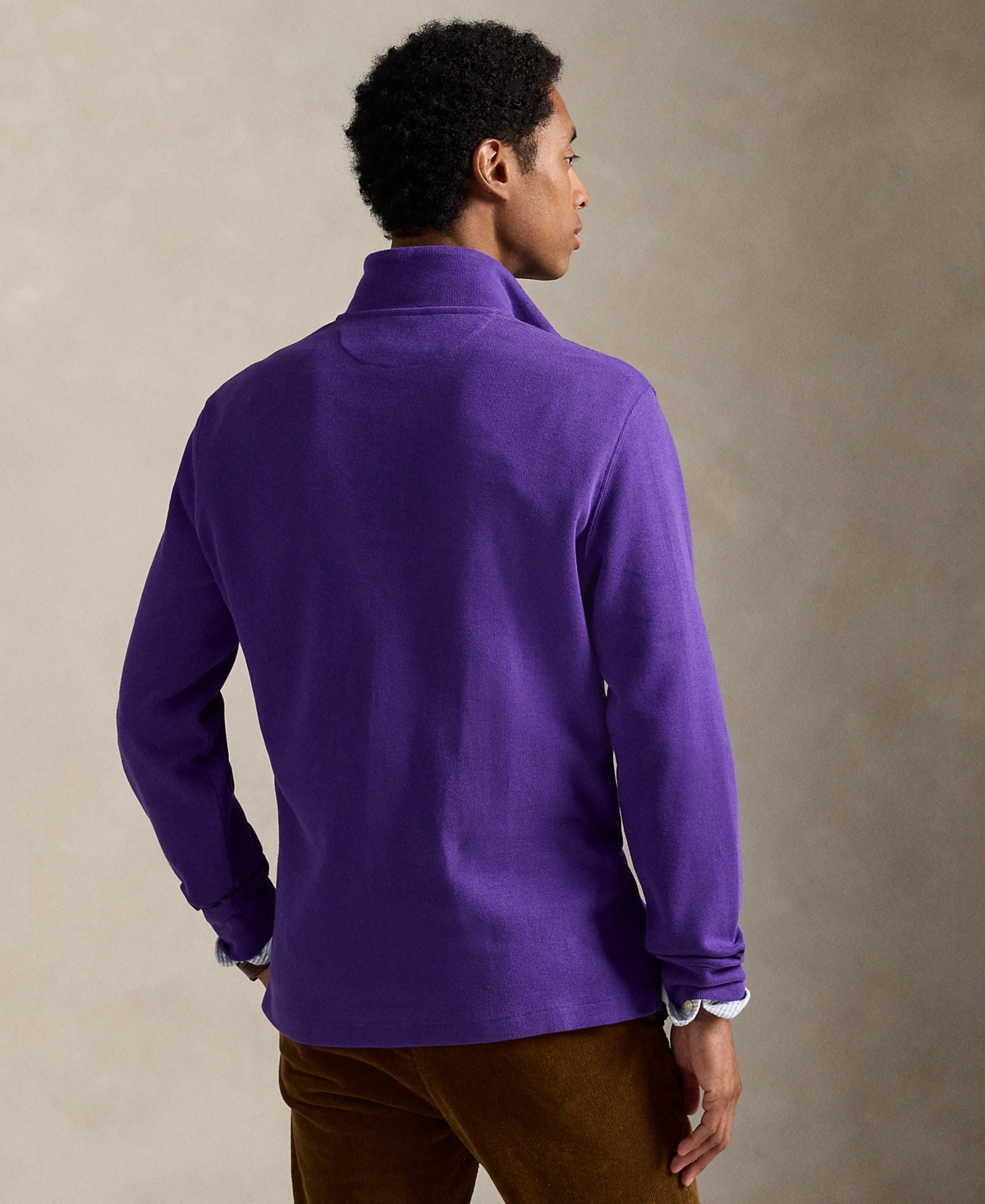 Polo Ralph Lauren Men's Estate-rib Cotton Quarter-zip Pullover In Blue