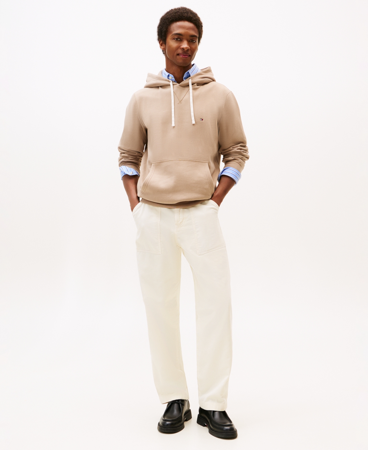 Tommy Hilfiger Men's Essential Fleece Hoodie In Neutral