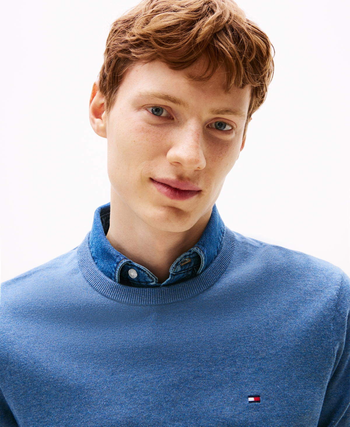 Tommy Hilfiger Men's Essential Crew Neck Sweater In Blue
