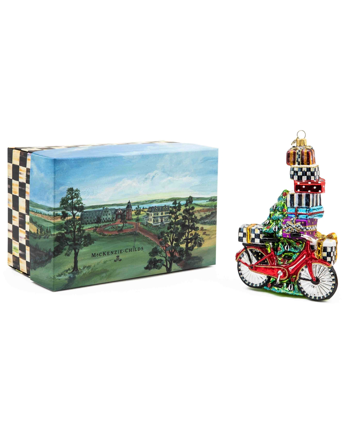 MacKenzie-Childs Holiday Special Delivery Bike Ornament