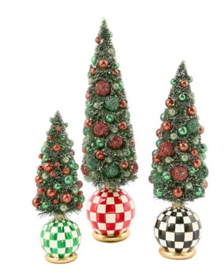 Courtly Check Illuminated Large Bottle Brush Tree