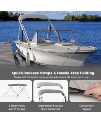 3-Bow/4-Bow Boat Bimini Top Sun Shade Boat Canopy with Storage Boot